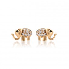 Apzeltīti , klasiski auskari ar cirkonu ZILONĪŠI